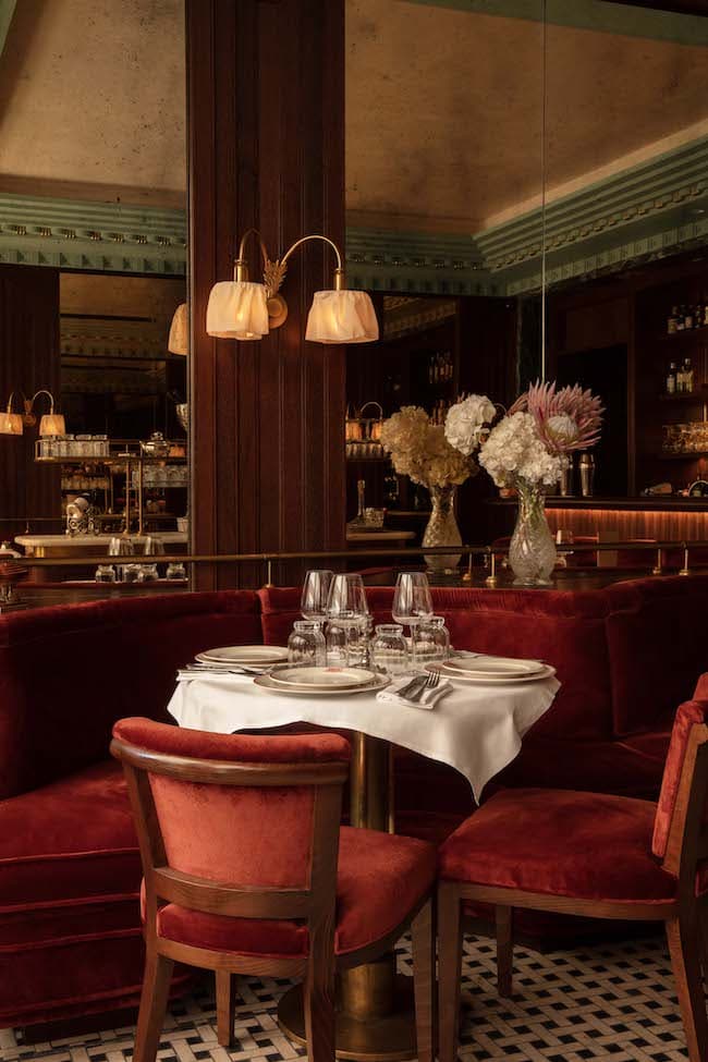 Intérieur restaurant Maison François 1er Paris